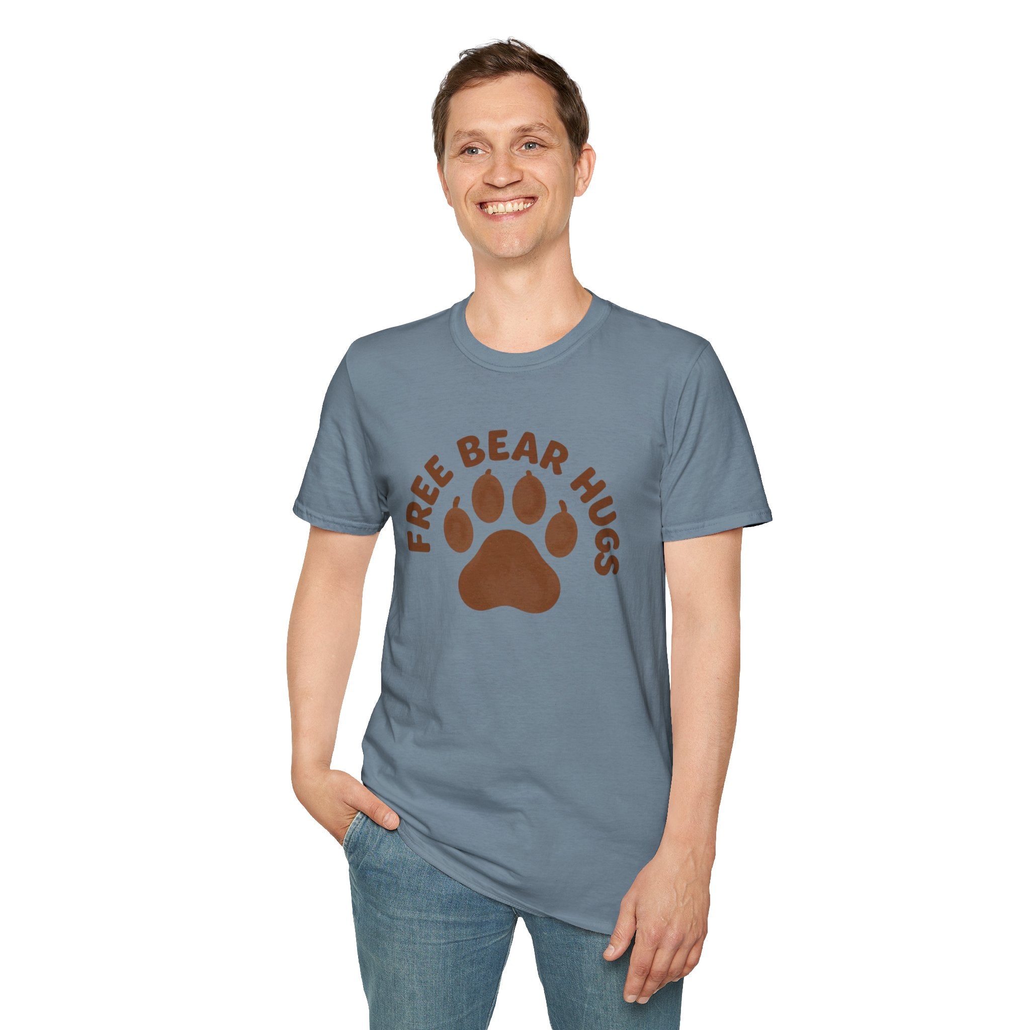 Free Bear Hugs T-Shirt — Cute Paw Print Wildlife Tee