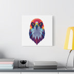 Vibrant Falcon Wall Art - Matte Stretched Canvas, Colorful Bird Decor