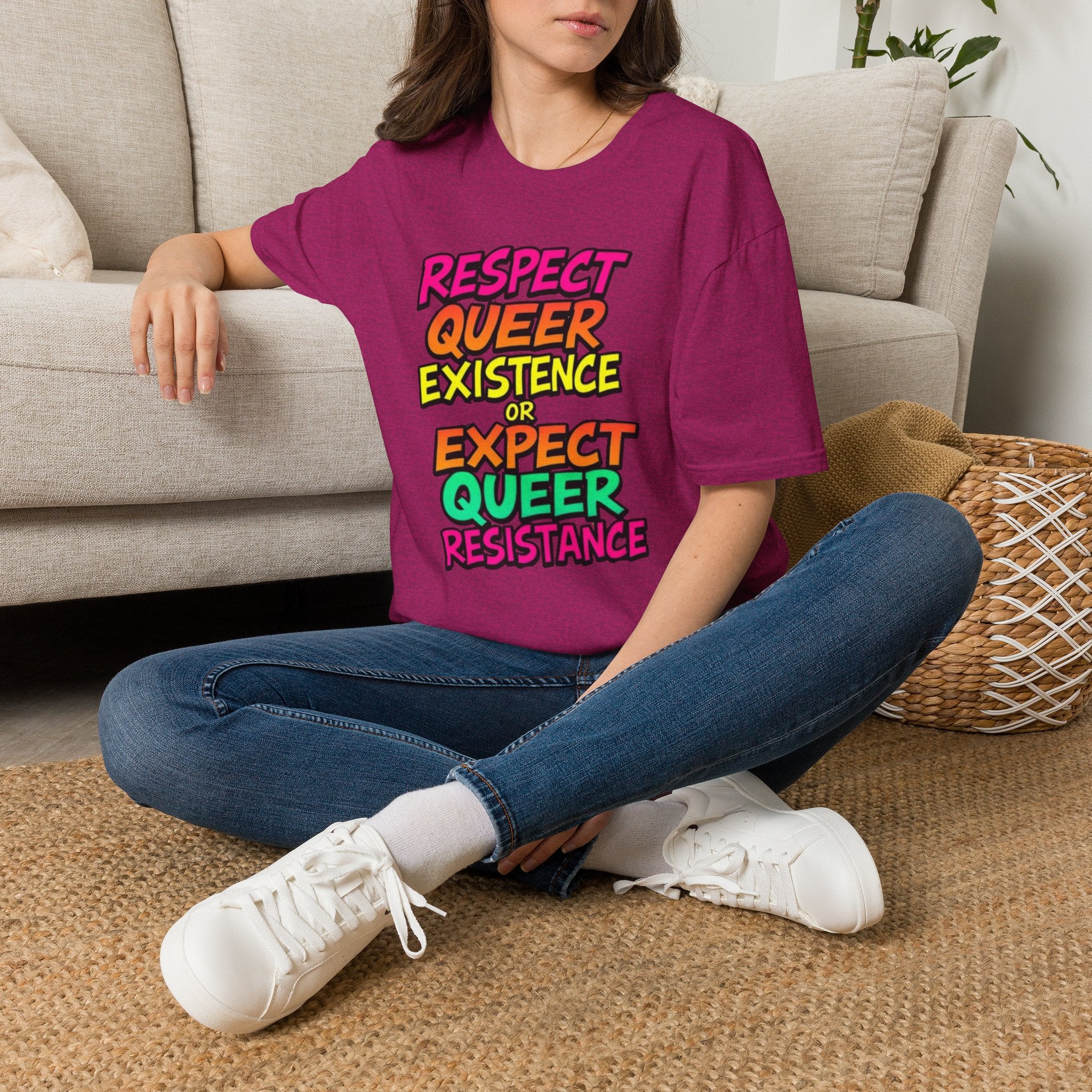 Respect Queer Existence or Expect Queer Resistance T-Shirt