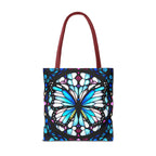 Colorful Butterfly Stained Glass Design Tote Bag