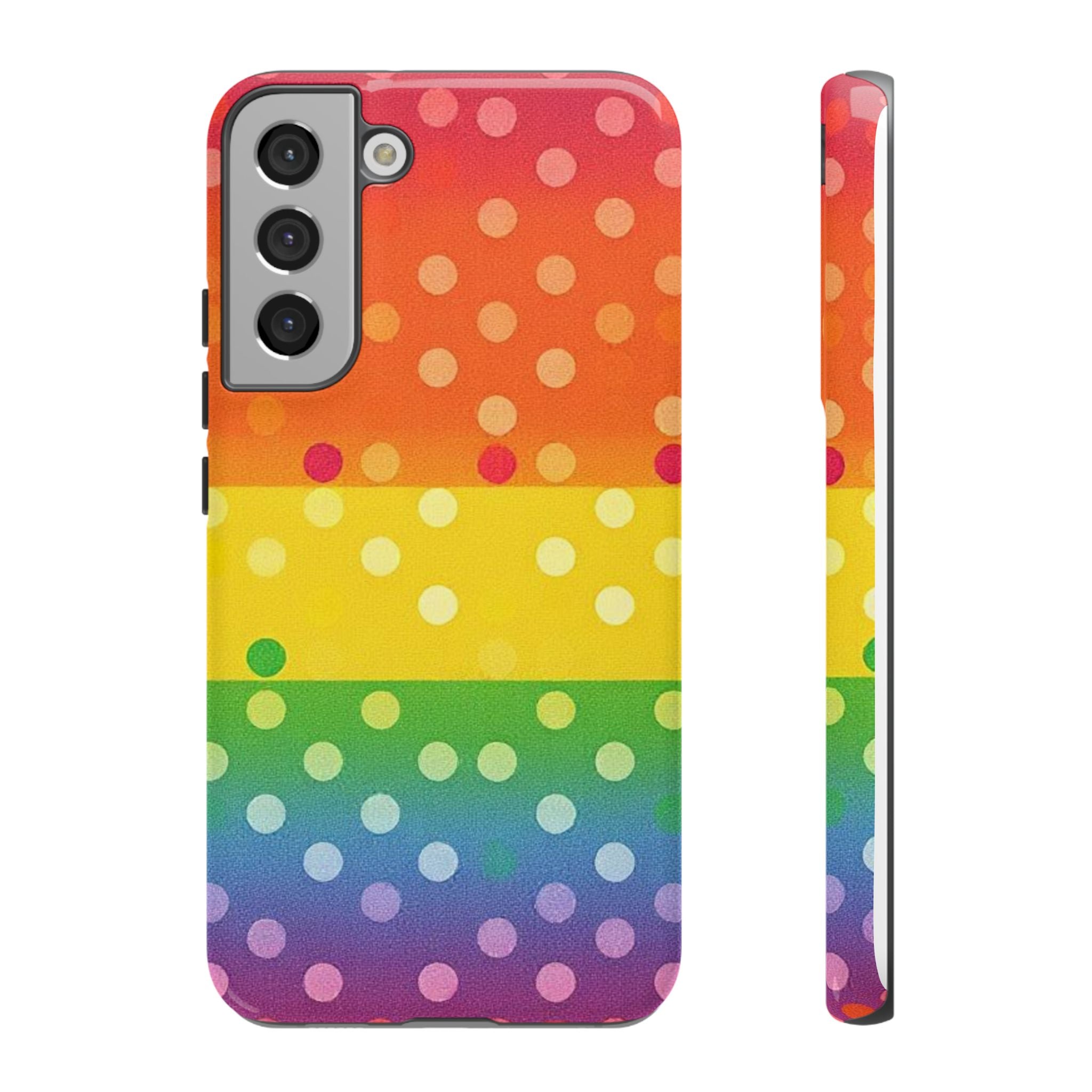 Rainbow Polka-Dot Tough Case for Android