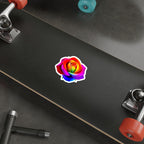 Die-Cut Stickers - Rose - Rainbow Colors