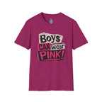 Boys Can Wear Pink T-Shirt — Bold Retro Feminist Graphic Tee