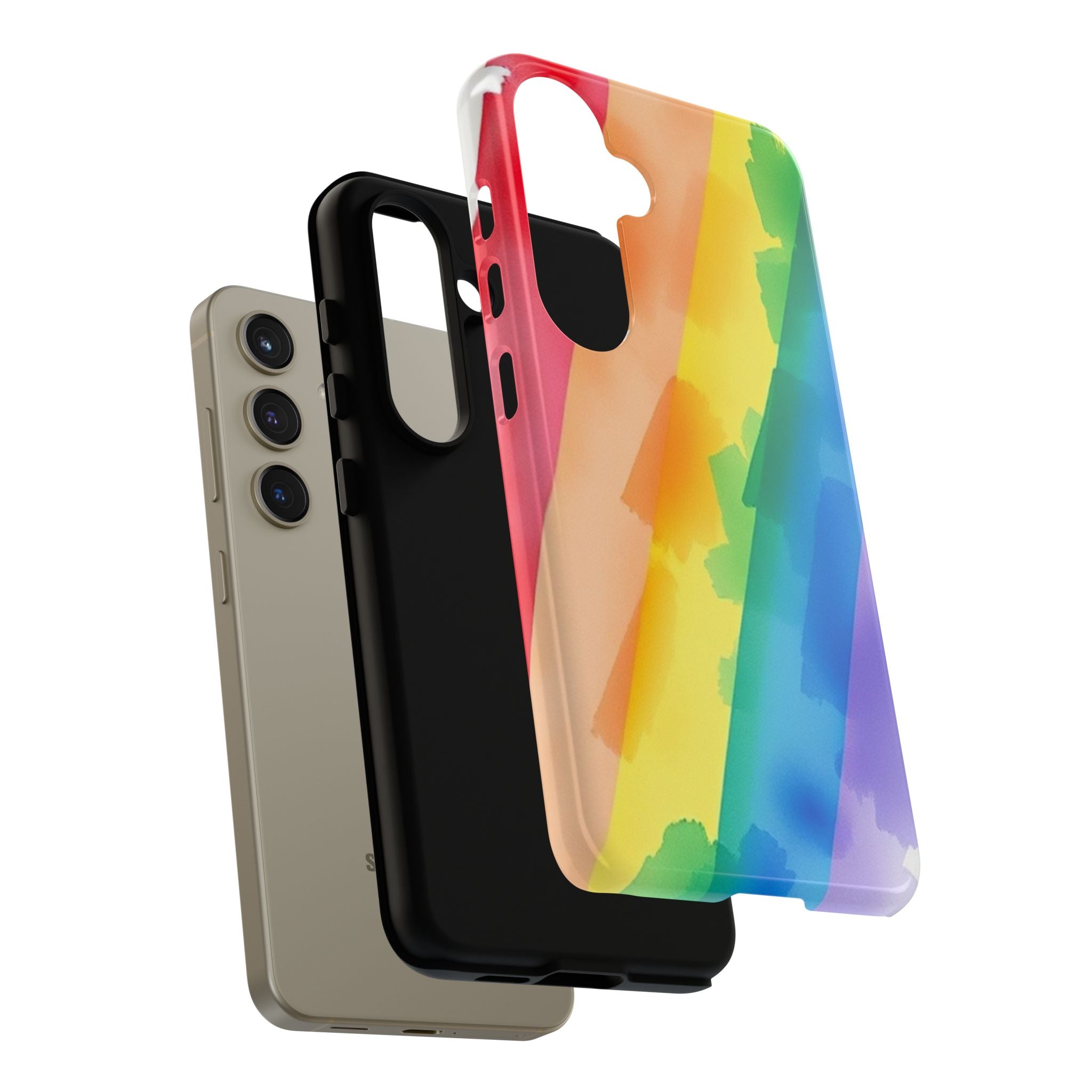Rainbow Watercolor Art Tough Cases For Android & iPhone