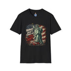 Patriots Don’t Stand For This T-Shirt — Statue of Liberty & Distressed Flag Graphic