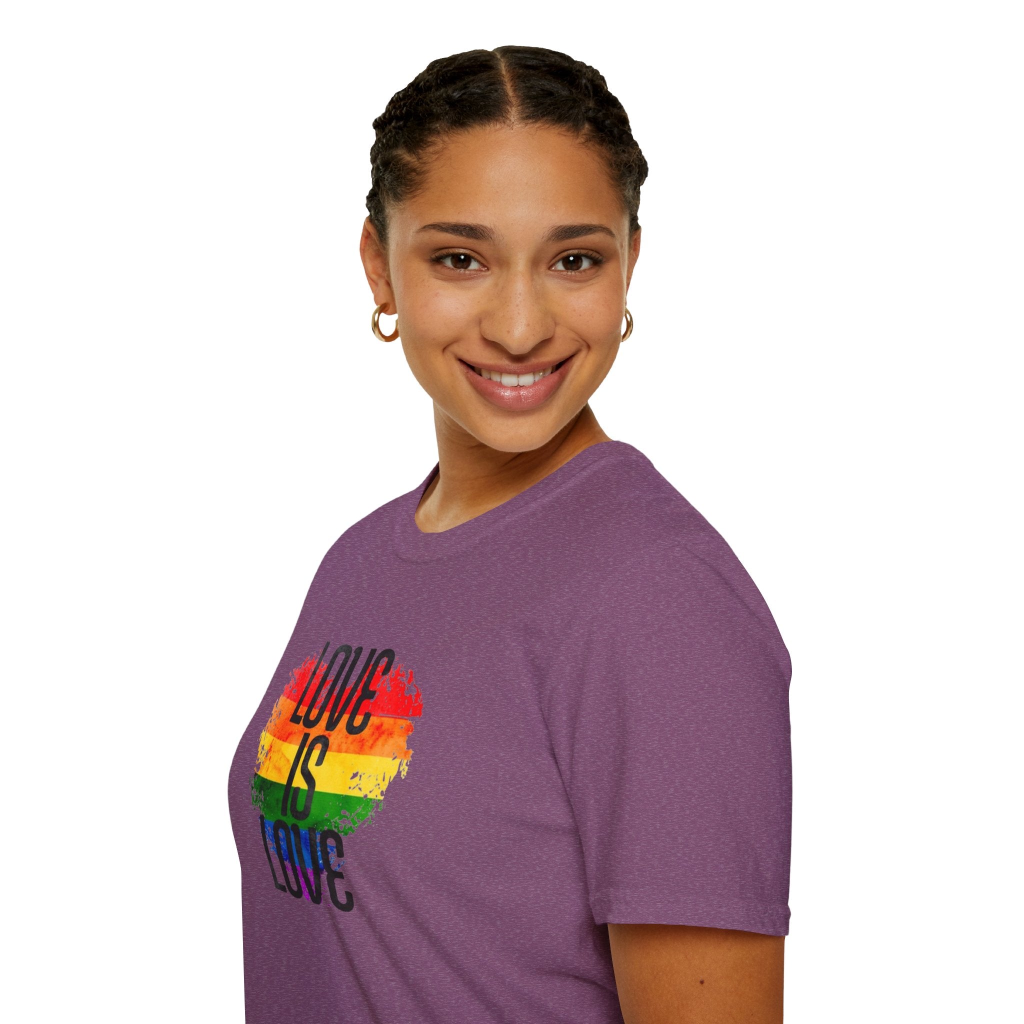 Pride Love Is Love Unisex Softstyle T-Shirt - EqualiTees.Me