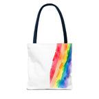 Rainbow Watercolor on Canvas Design - Tote Bag