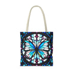 Colorful Butterfly Stained Glass Design Tote Bag