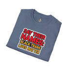 Unisex Softstyle T-Shirt: Say Their Names - Black Trans Lives Matter Tee