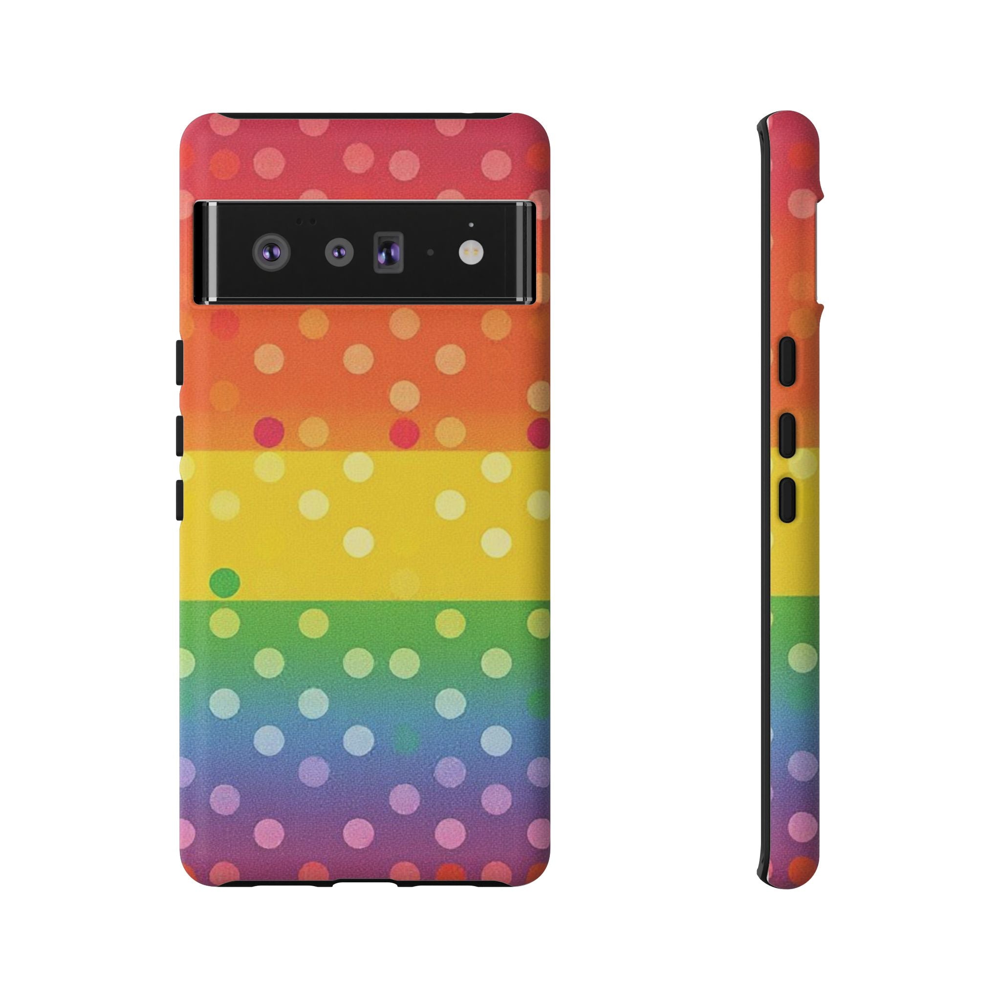 Rainbow Polka-Dot Tough Case for Android