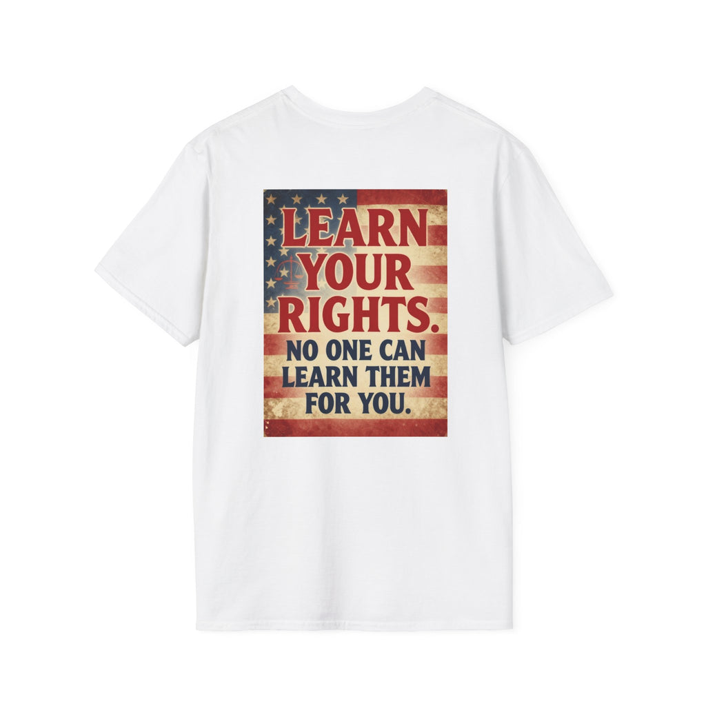 Learn Your Rights T-Shirt — Patriotic American Flag Graphic Tee