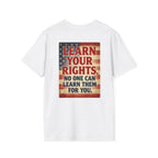 Learn Your Rights T-Shirt — Patriotic American Flag Graphic Tee