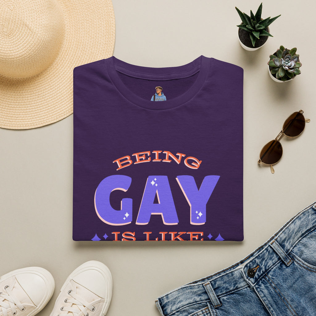 Being Gay Is Like Glitter Pride Tree Las Vegas T-Shirt