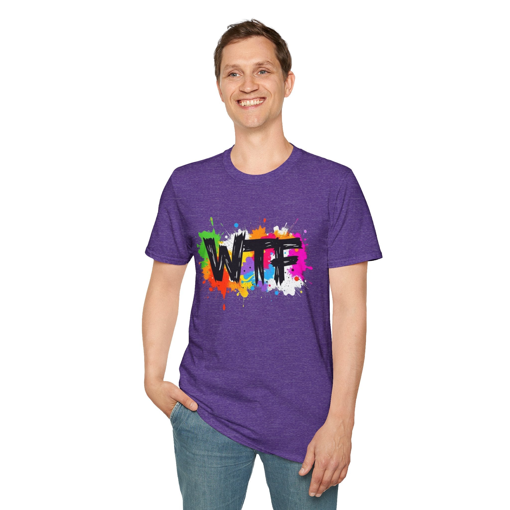 Bold Rainbow WTF Color Splash T-Shirt