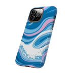 Blue & Pink Swirl Tough Case for iPhone