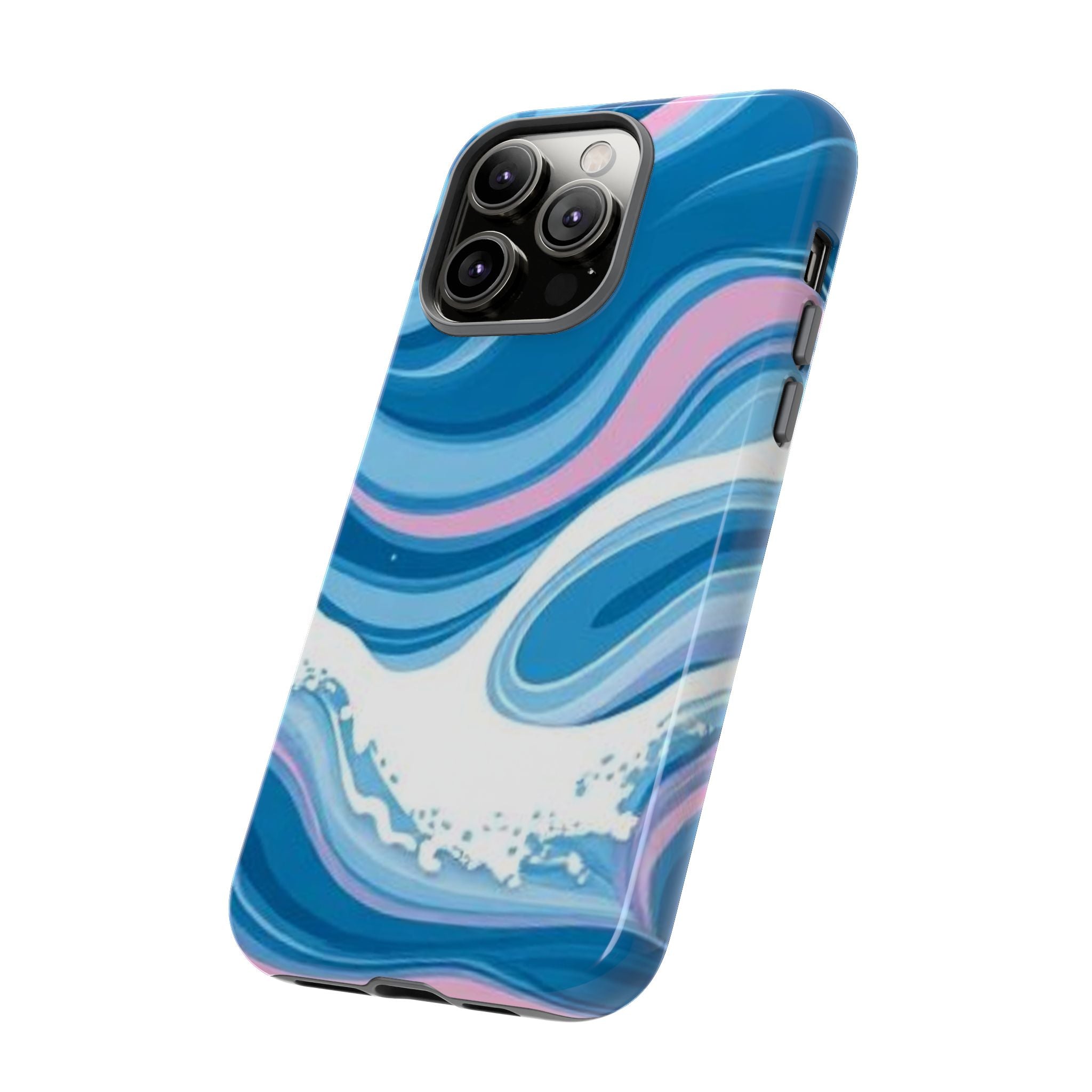 Blue & Pink Swirl Tough Case for iPhone