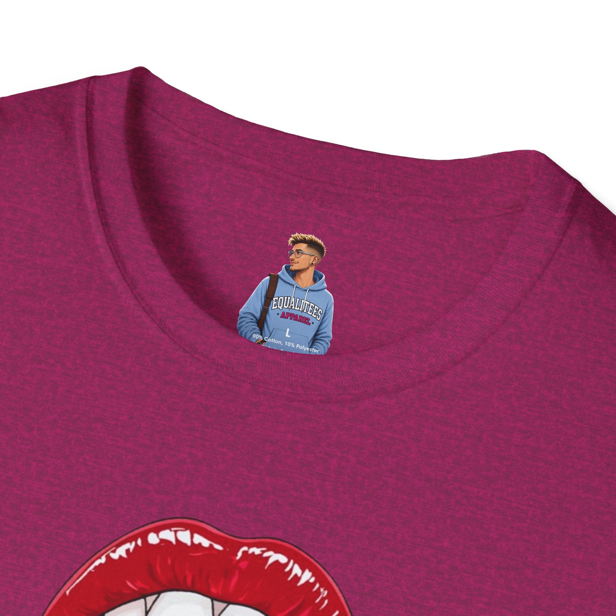 Pride Love Unisex Softstyle T-Shirt | LGBTQ+ Rainbow Heart Design