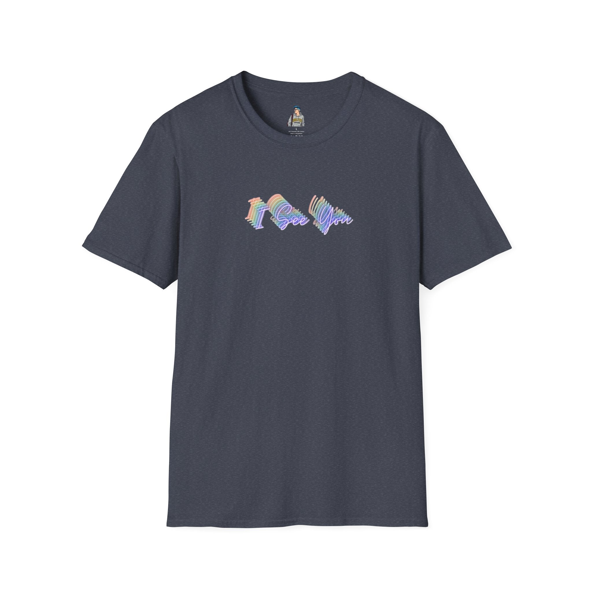I See You Unisex Softstyle T-Shirt - Colorful Wave Design for LGBTQ+ Visibility