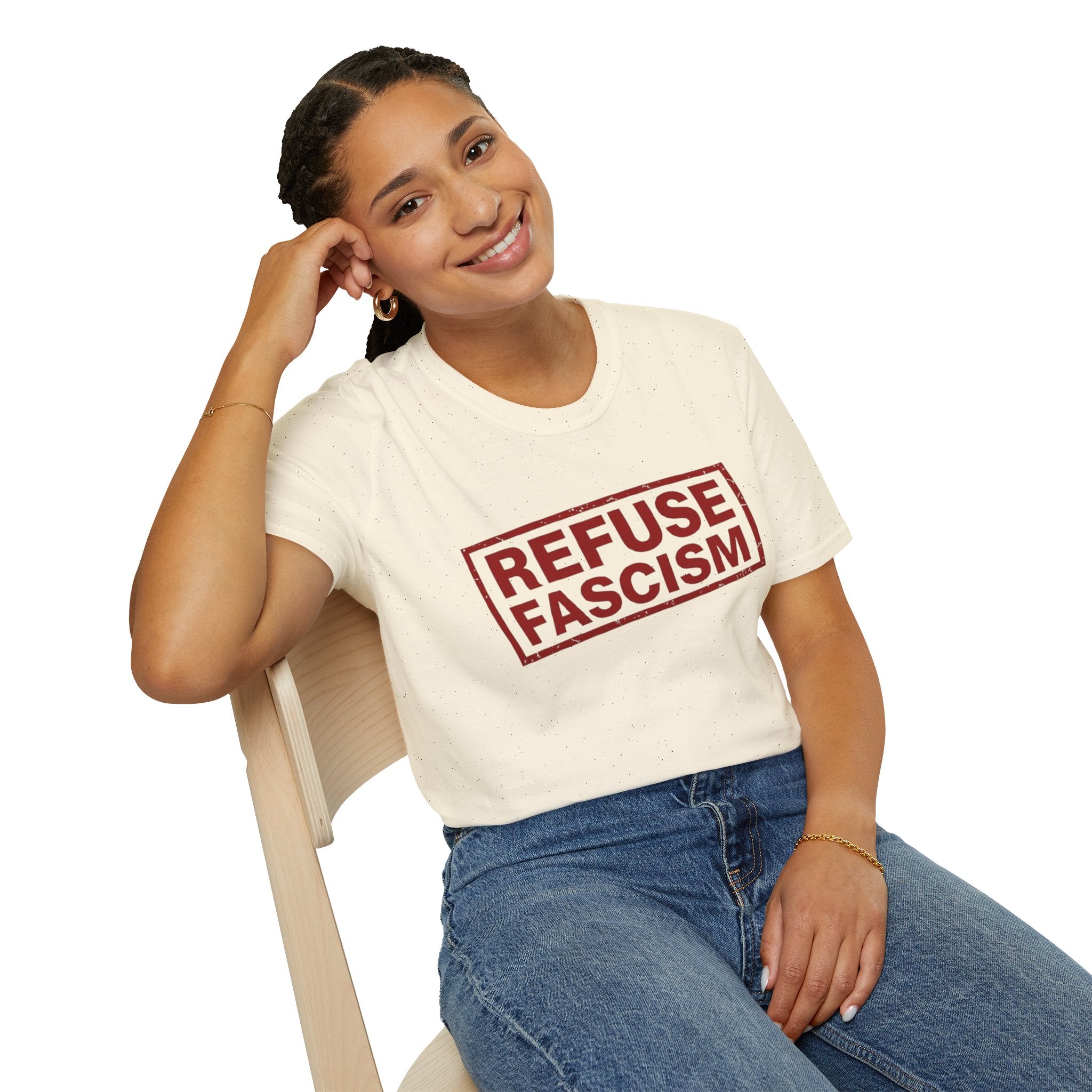 Refuse Fascism Tee — Political Protest Graphic T-Shirt