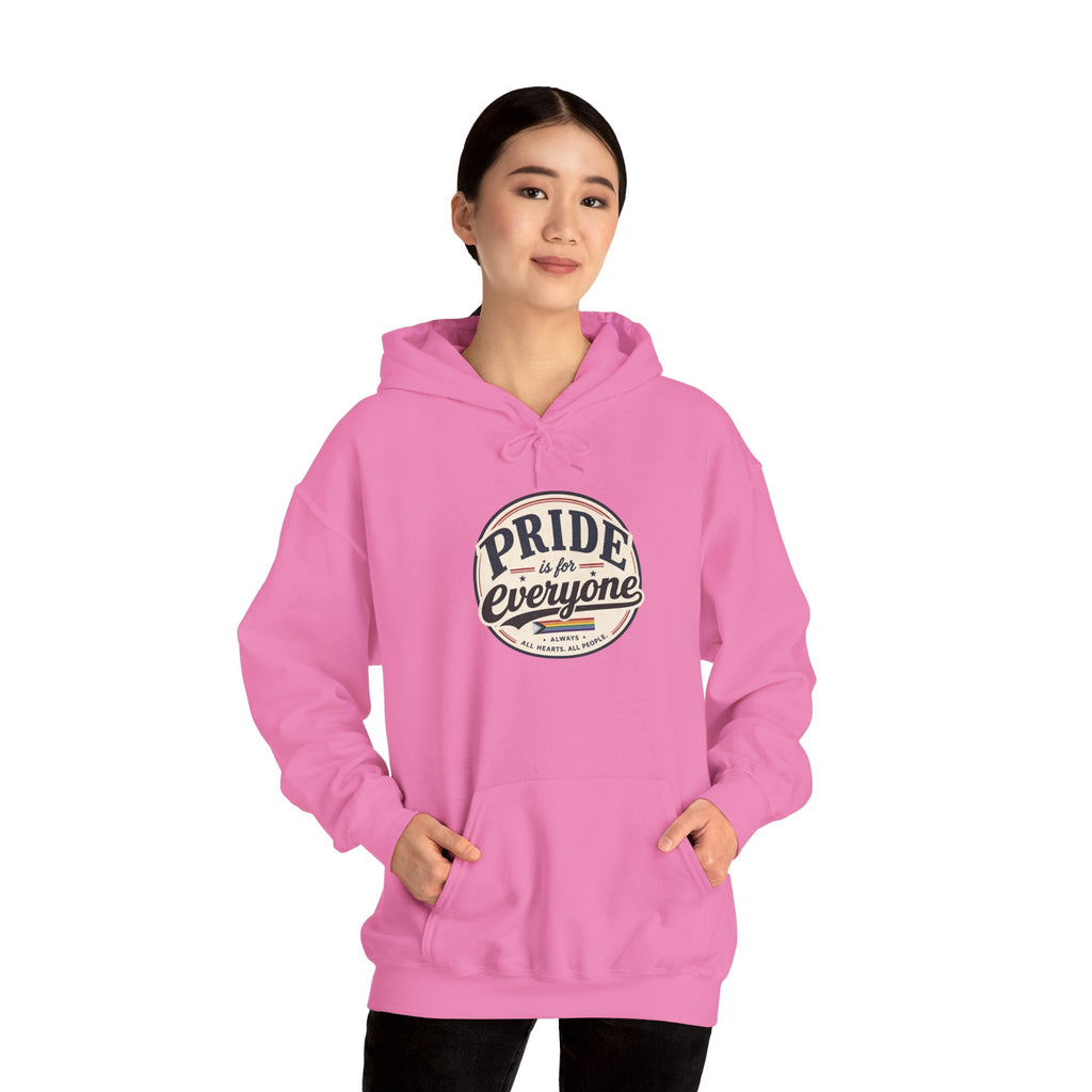 Pride Is For Everyone Pullover Hoodie — Vintage Graphic Inclusivity Sweatshirt