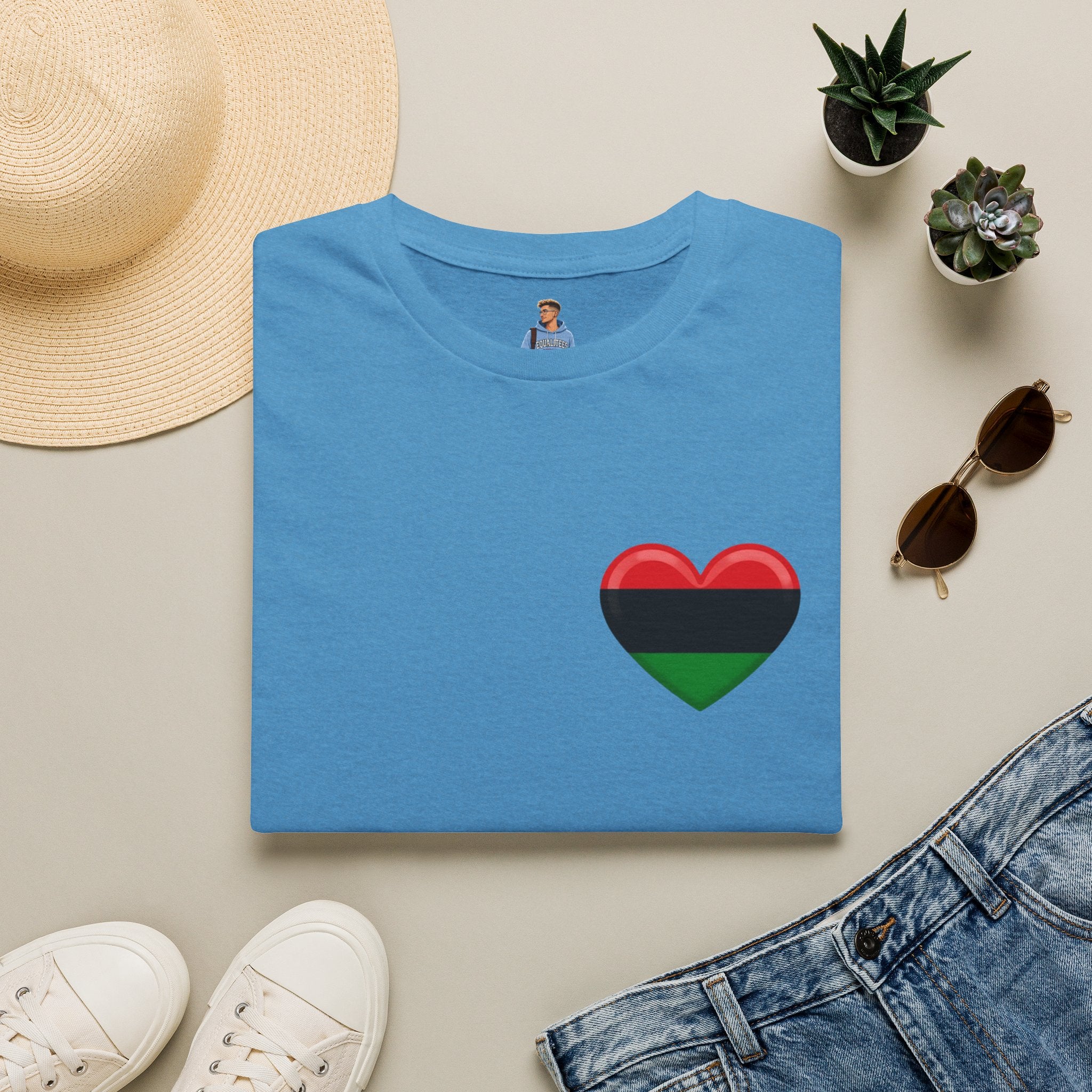 Unity and Heritage Unisex Softstyle T-Shirt with Pan-African Heart