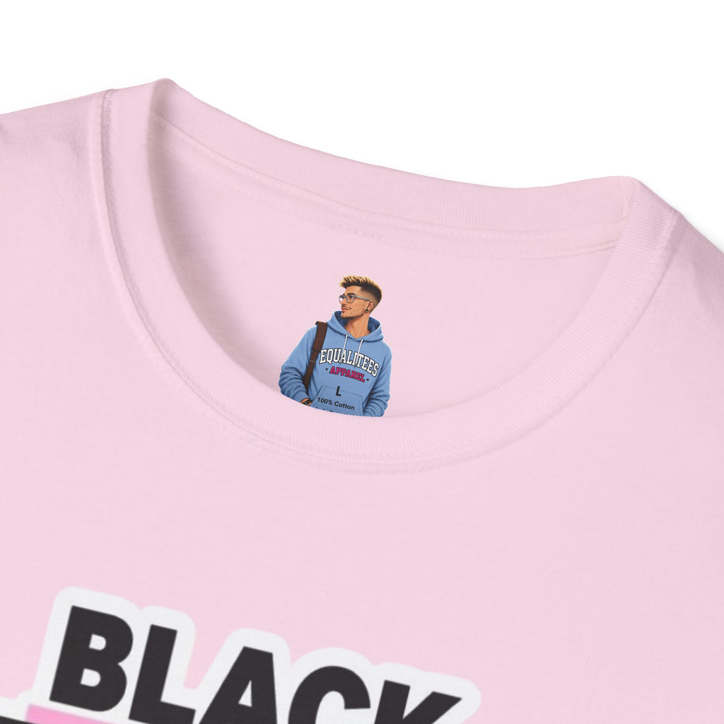 Unisex Softstyle T-Shirt - Black Trans Lives Matter Statement Tee