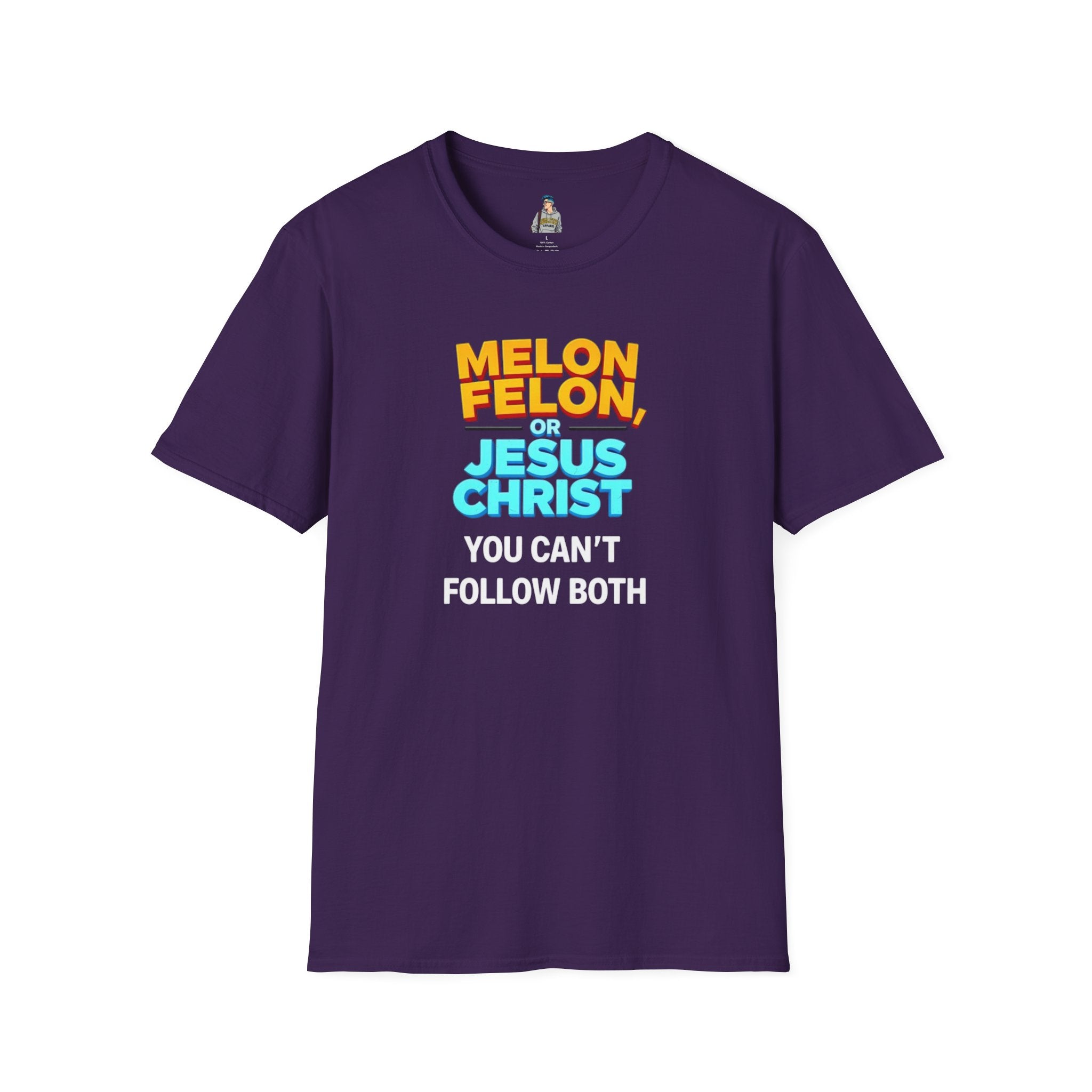 Funny Unisex T-Shirt - "Melon, Felon, or Jesus Christ" Graphic Tee