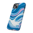 Blue & Pink Swirl Tough Case for iPhone