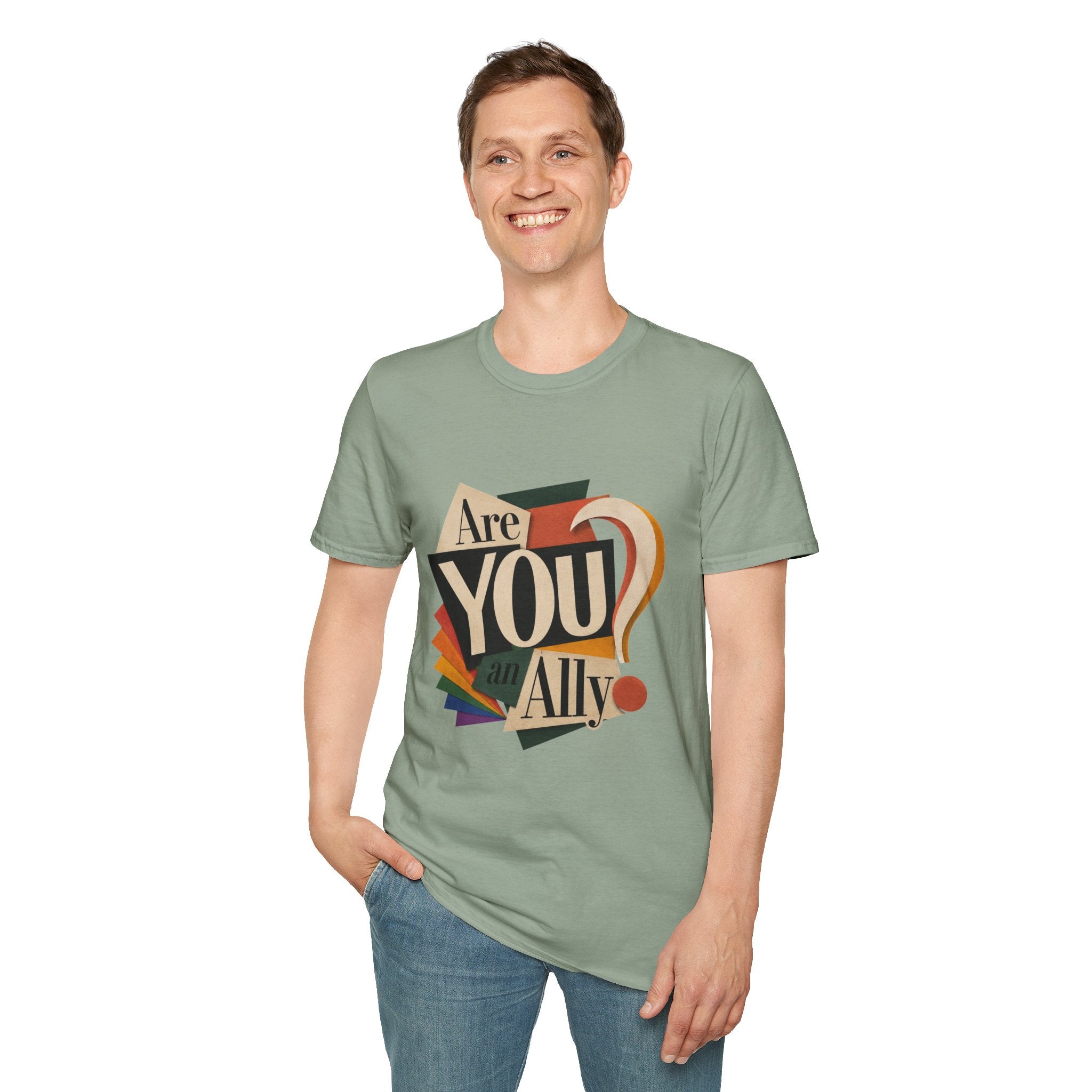 Are You An Ally? T-Shirt — Vintage Pride Ally Tee
