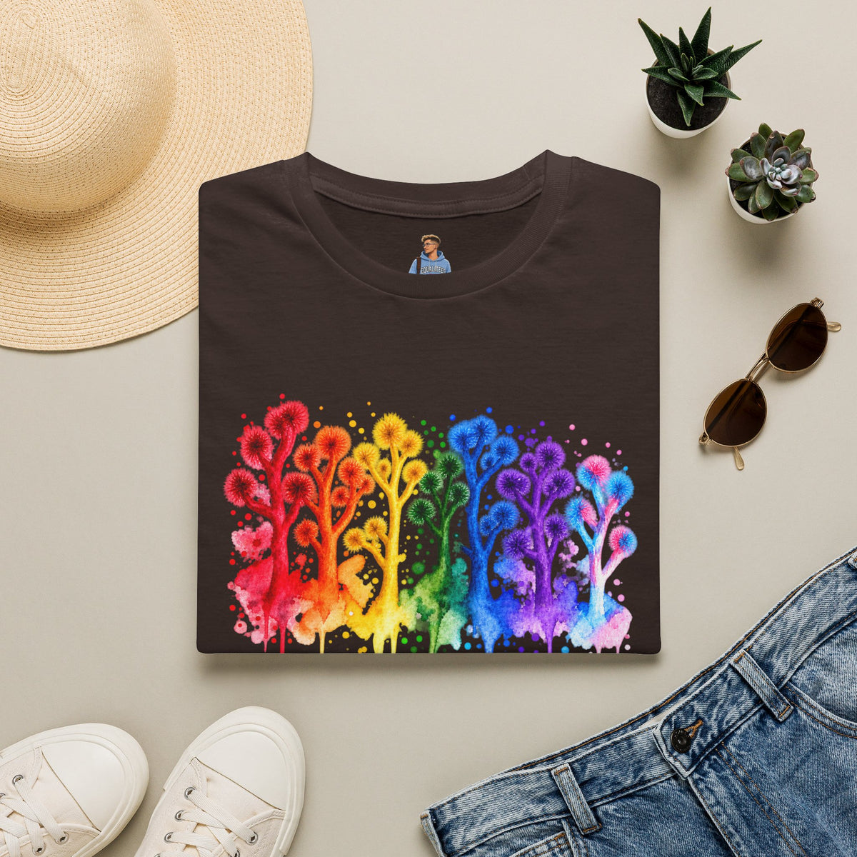 Pride Tree Las Vegas White Text T-shirt