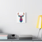 Vibrant Stag Canvas Wall Art - Colorful Geometric Deer Decor