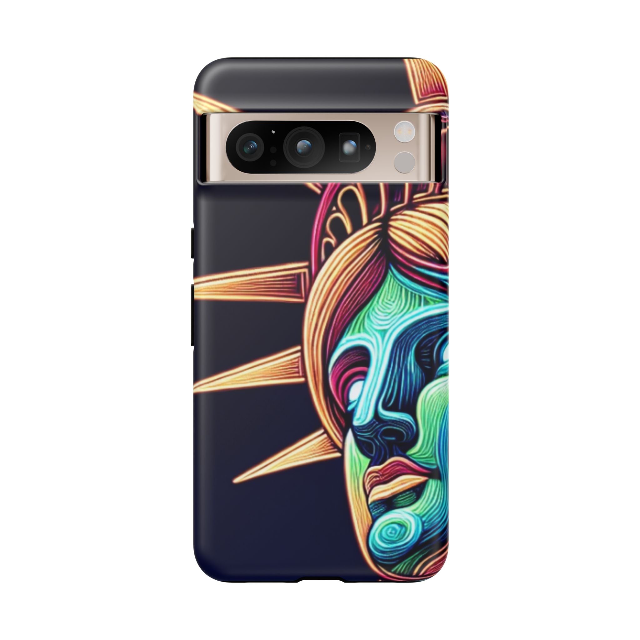 Statue of Liberty Neon Glowing Art Tough Case for Android & iPhone