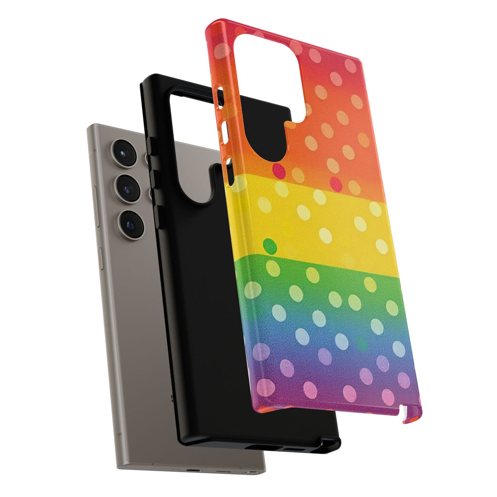 Rainbow Polka-Dot Tough Case for Android