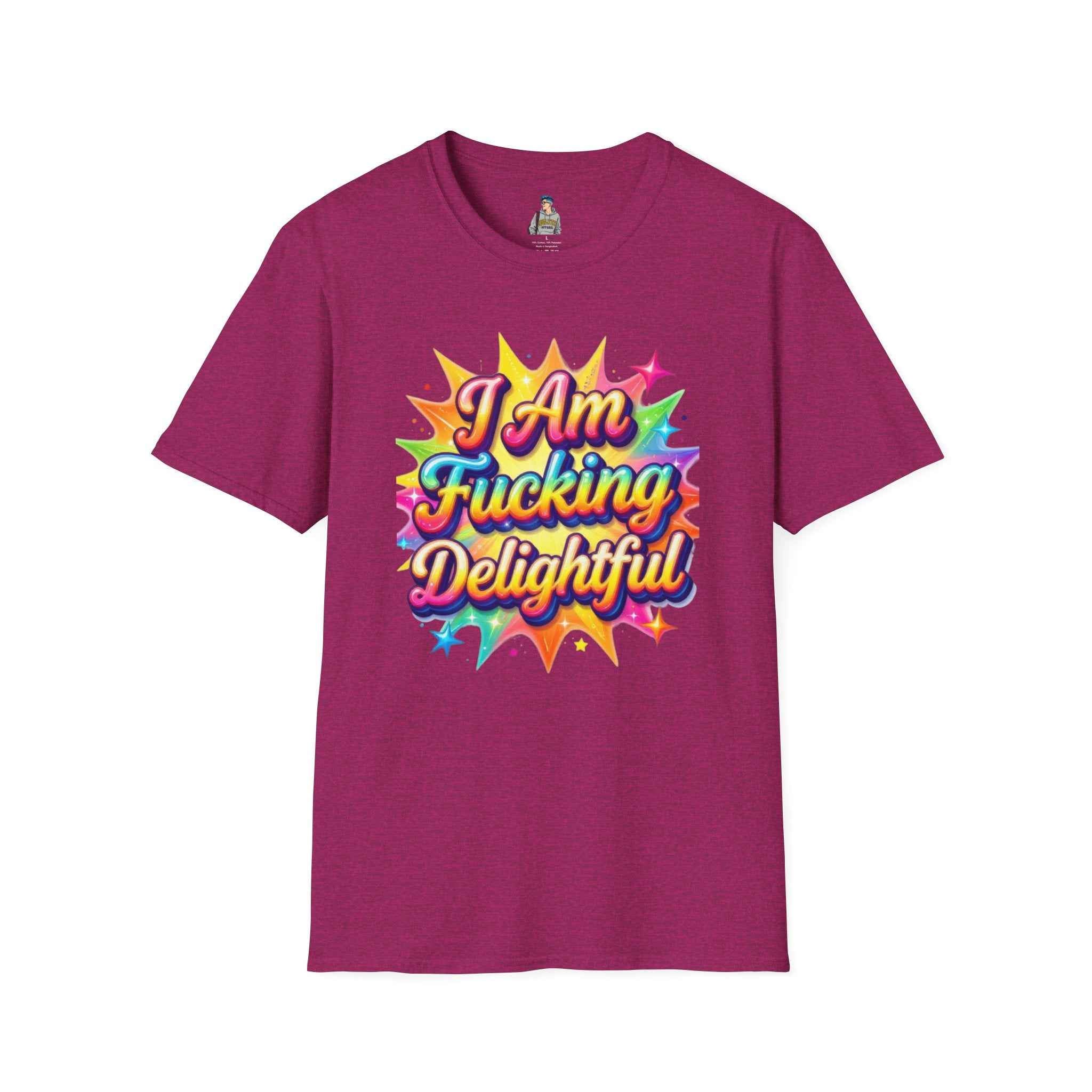 I Am Fucking Delightful T-Shirt - Bold Rainbow Self-Love Graphic Tee