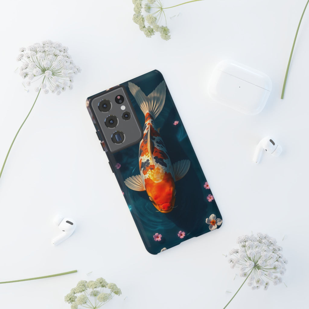 Peaceful Koi Cherry Blossom Tough Cases For Android & iPhone