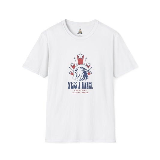 Americans Against MAGA Red Patriots Unisex Softstyle T-Shirt