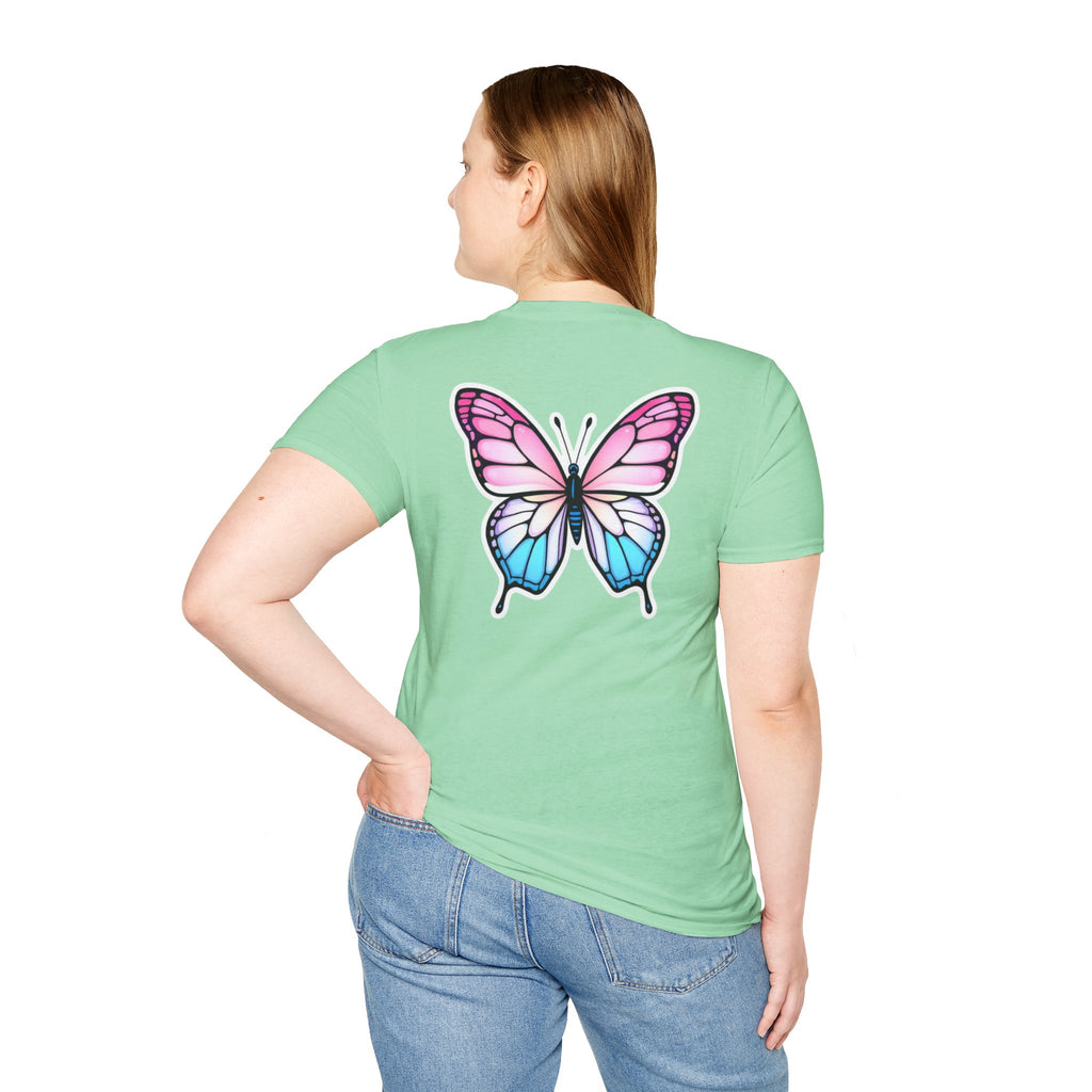 Trans Caterpillar to Butterfly Graphic T-Shirt