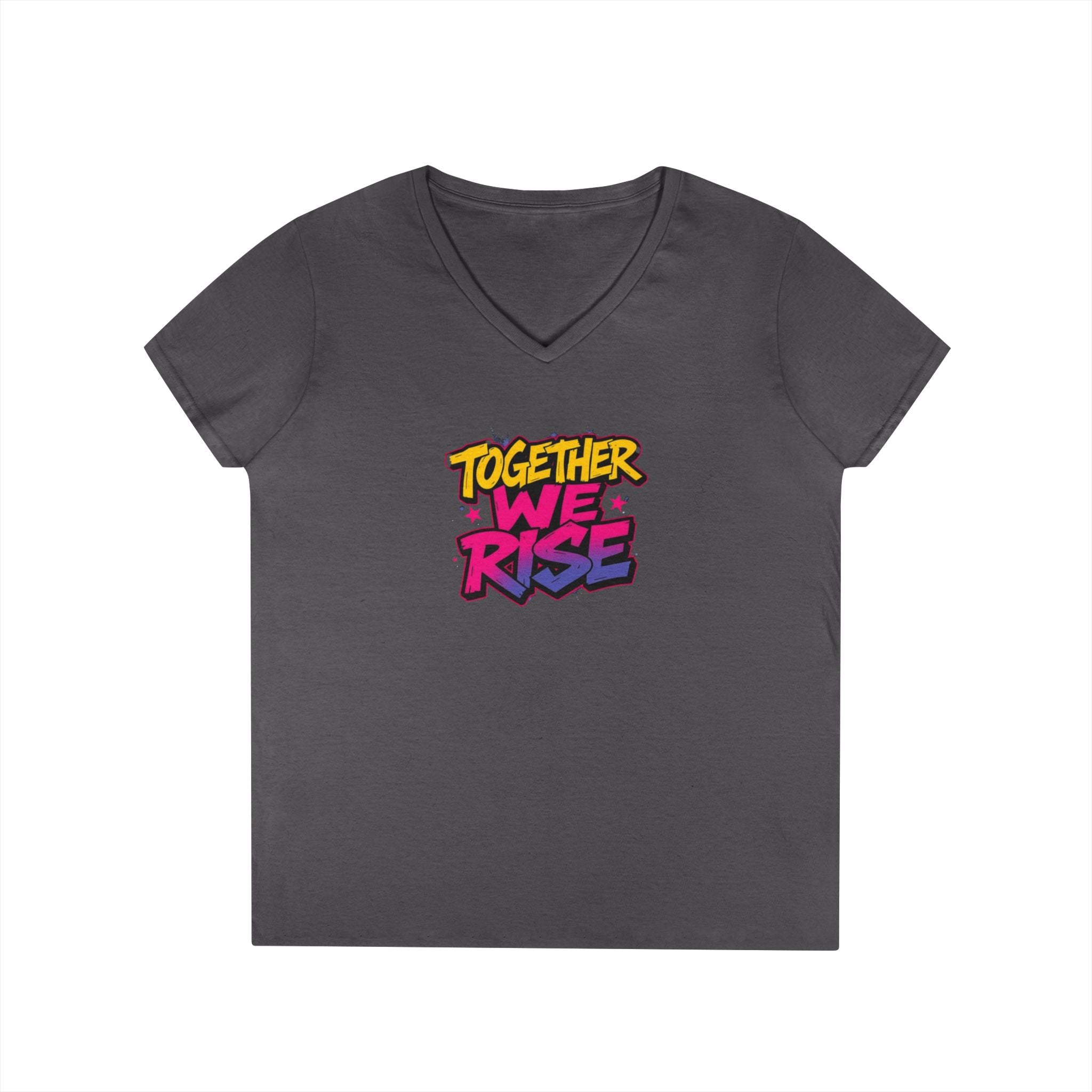 Together We Rise Ladies' V-Neck T-Shirt - Perfect Gift for Mother's Day