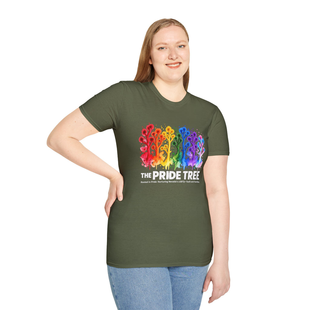 Pride Tree Las Vegas White Text T-shirt