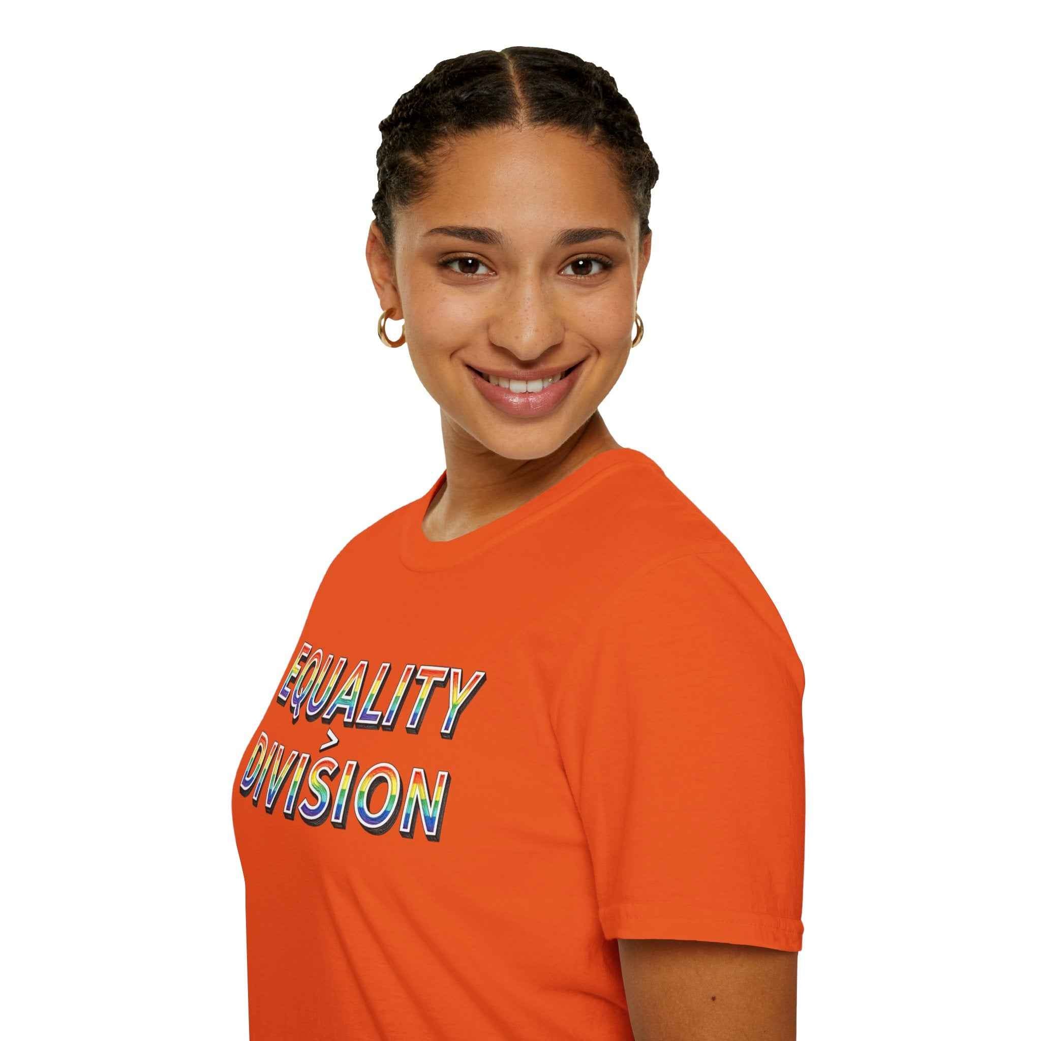 Equality is Greater Than Division T-Shirt — Rainbow Pride Graphic Tee