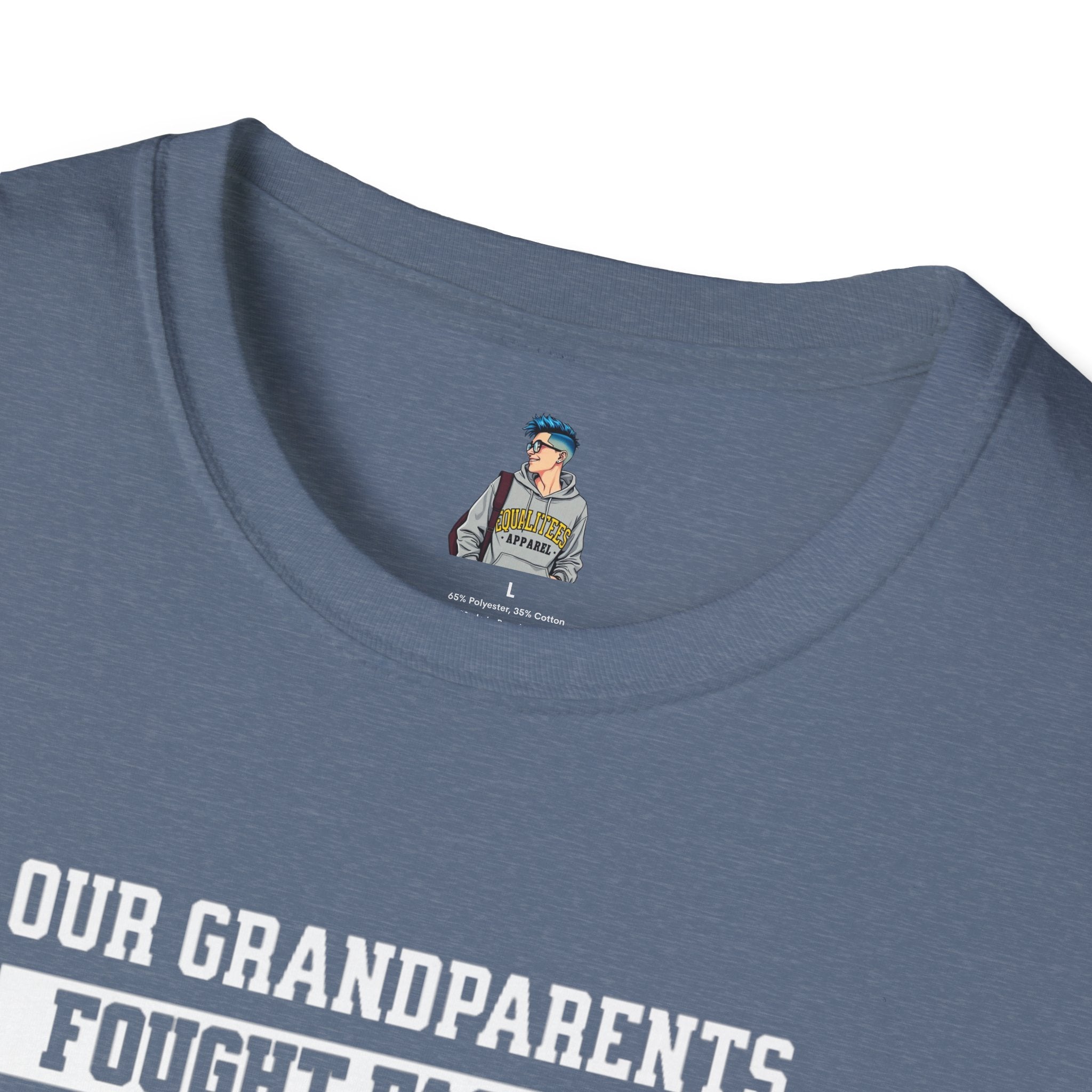 Unisex Softstyle T-Shirt: 'Our Grandparents Fought Fascists' Patriotic Tee