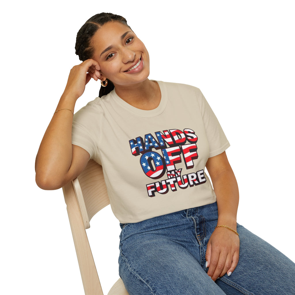 Hands Off My Future Political Statement Tee