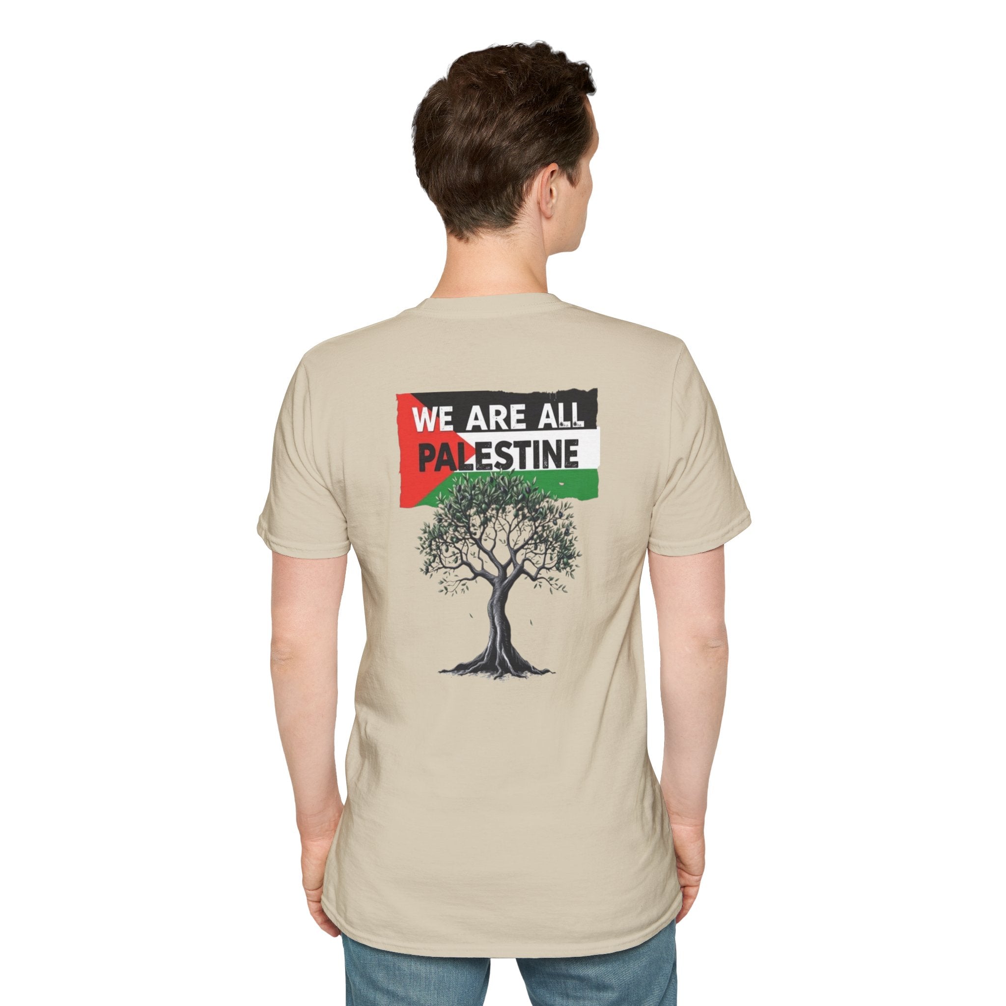 Unisex Softstyle T-Shirt: Stand with Gaza & We Are All Palestine Graphic Tee