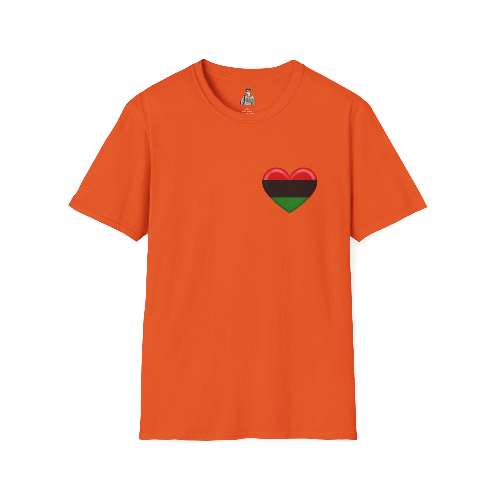Unity and Heritage Unisex Softstyle T-Shirt with Pan-African Heart