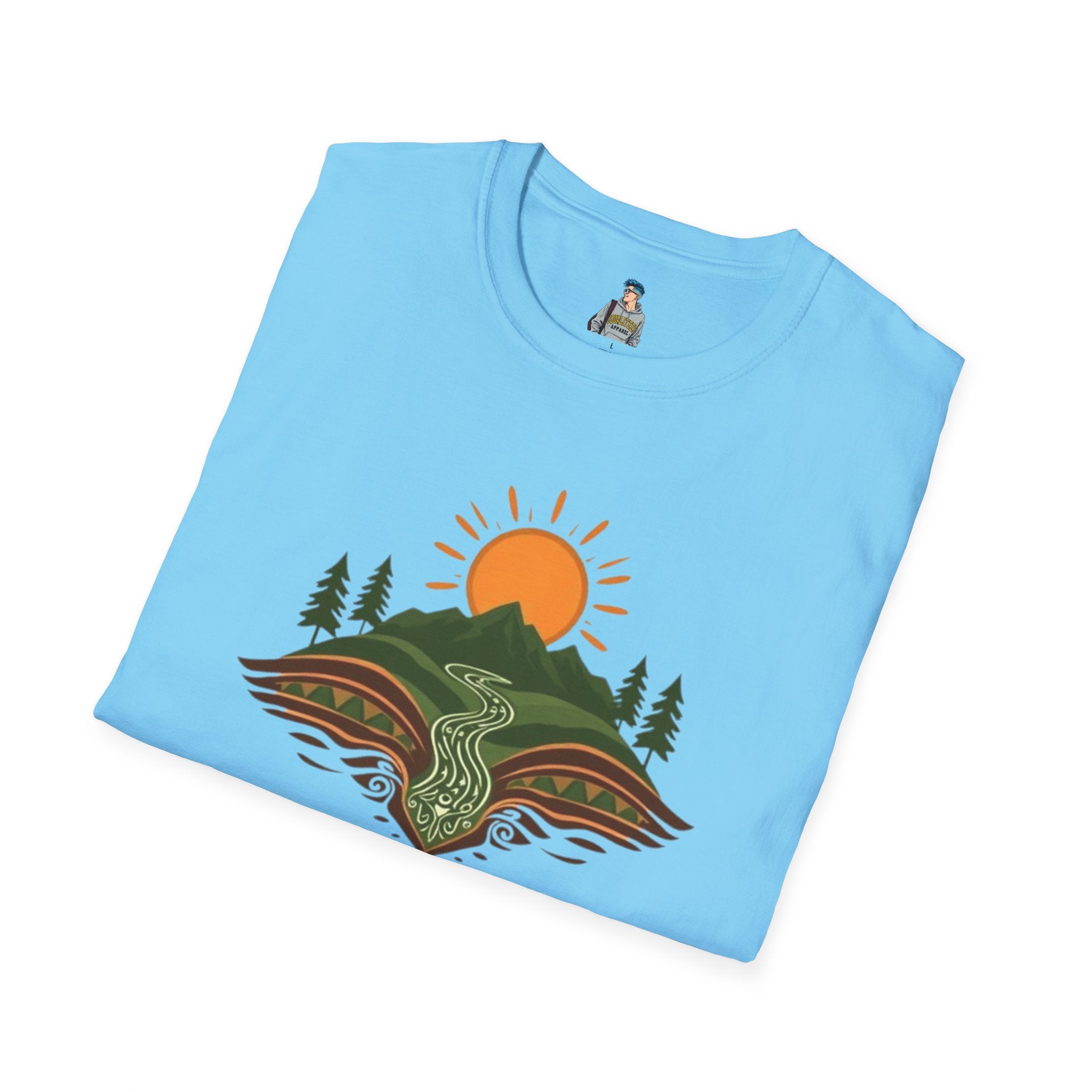 Mountain Scene Unisex Softstyle T-shirt
