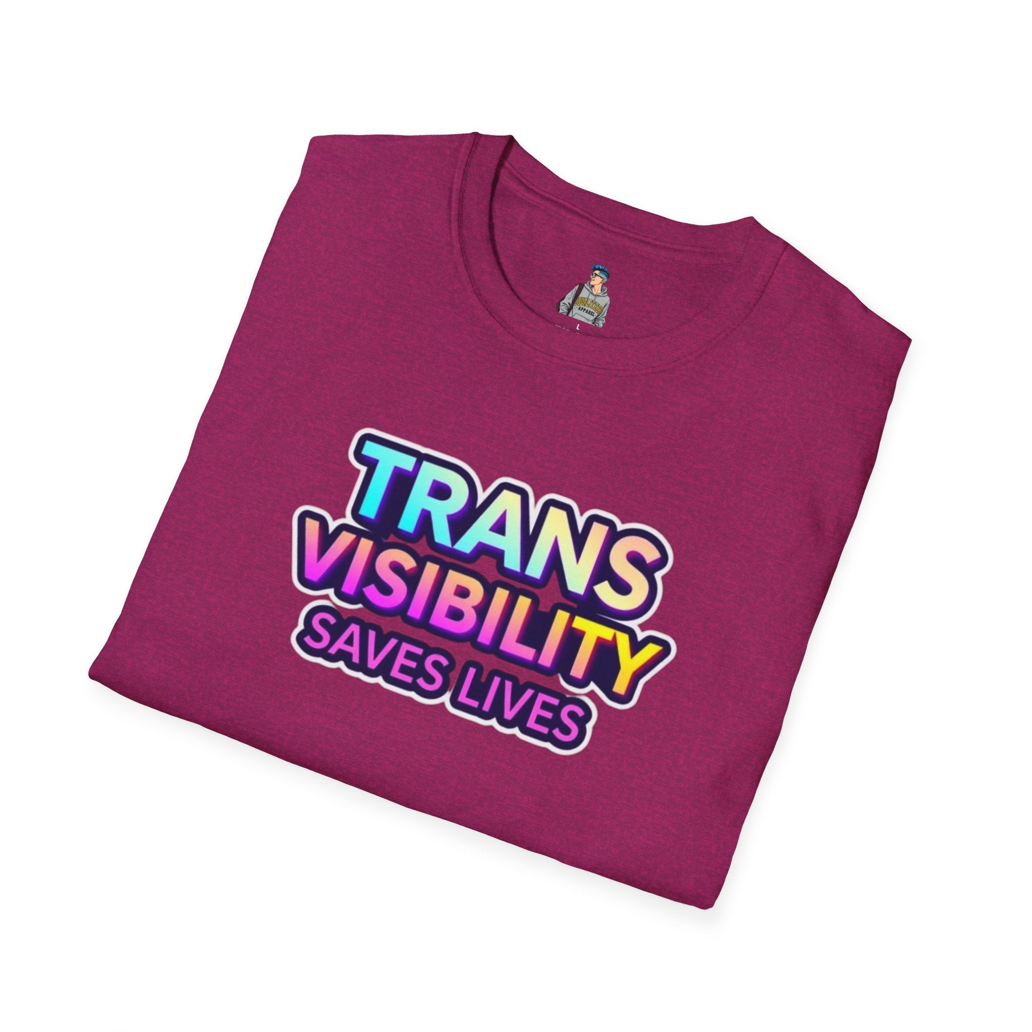 Unisex Softstyle T-Shirt - Trans Visibility Saves Lives Statement Tee