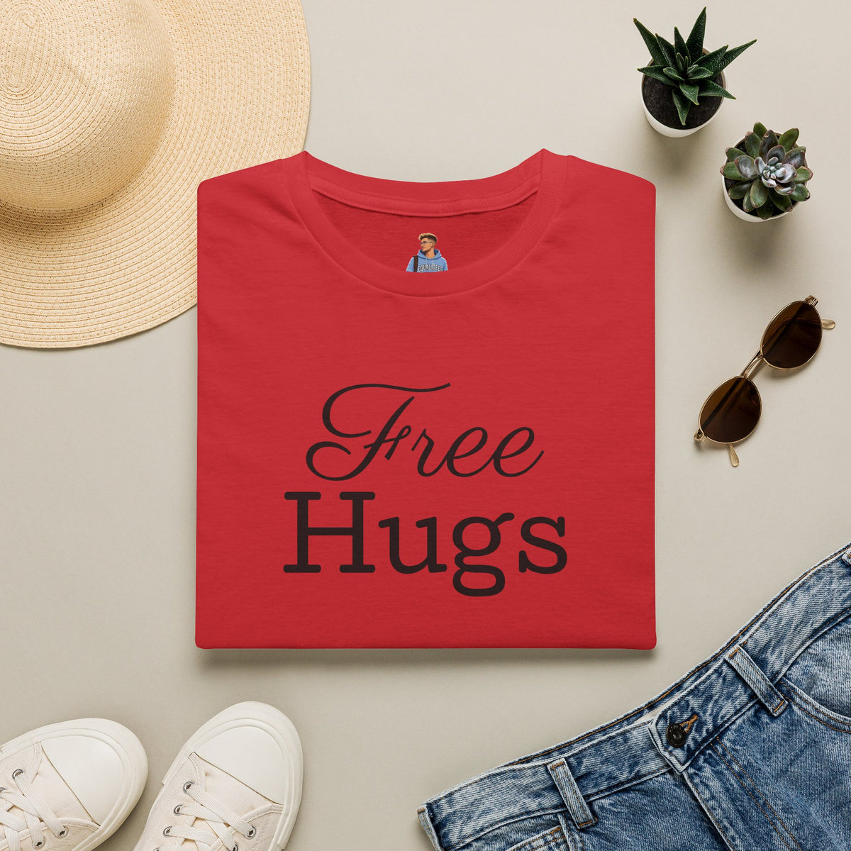 Emotional Support Human Free Hugs Unisex Softstyle T-Shirt