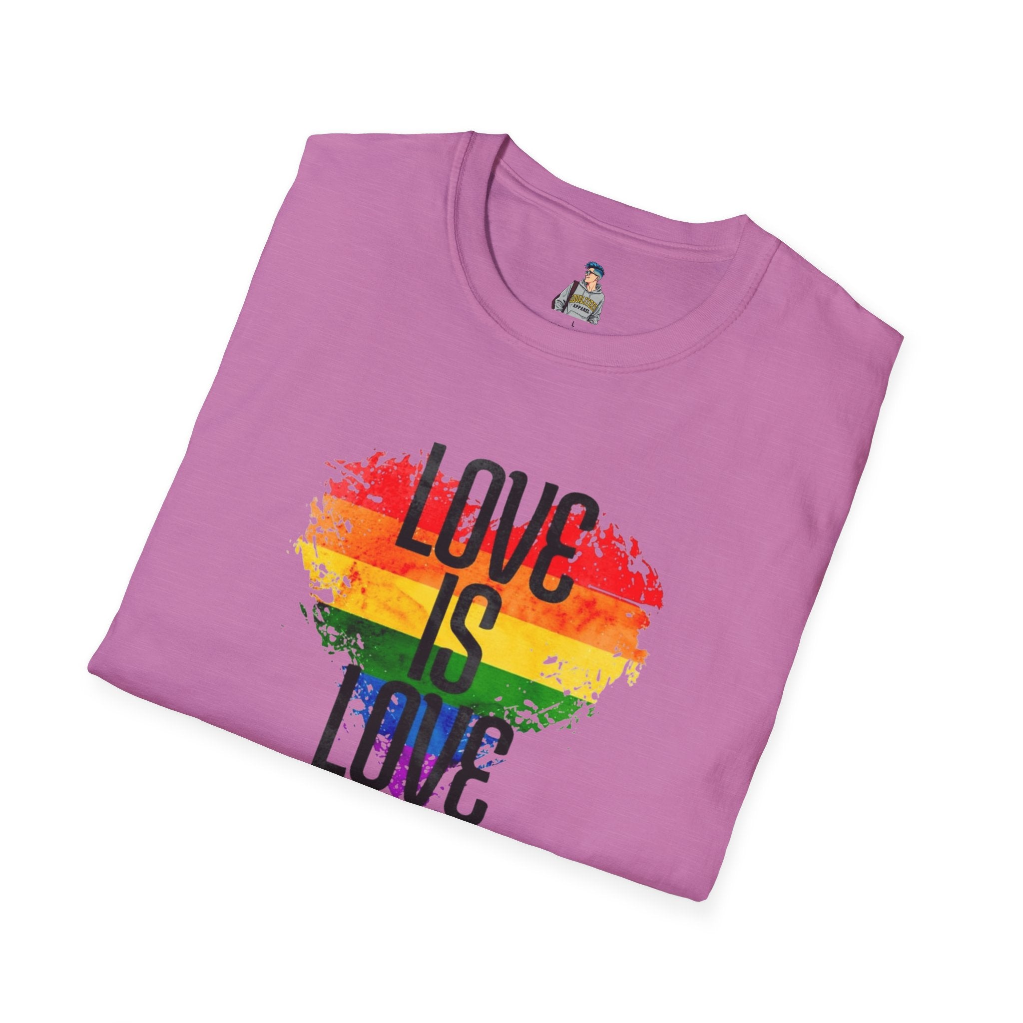 Pride Love Is Love Unisex Softstyle T-Shirt - EqualiTees.Me