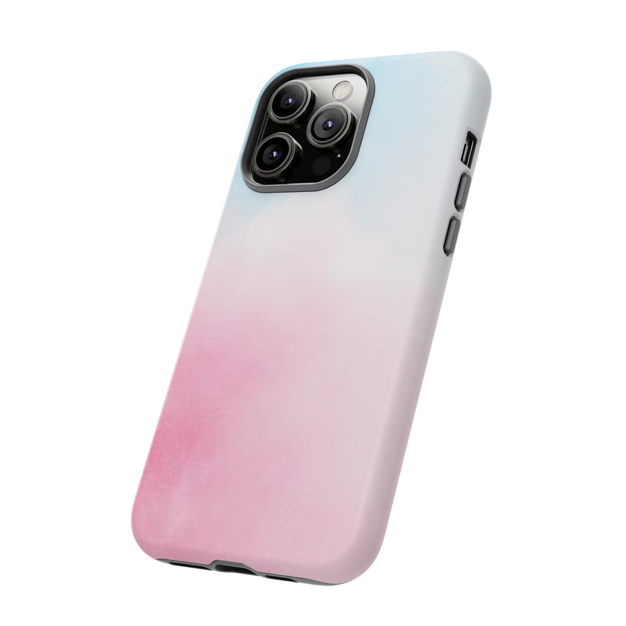 Pastel Cloud Tough Phone Case for iPhone Pink & Blue Gradient Protective Cover