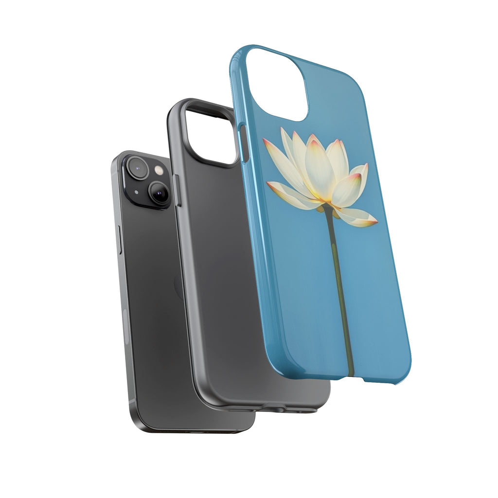 Open White Peace Lily Design Tough Case For Android & iPhone